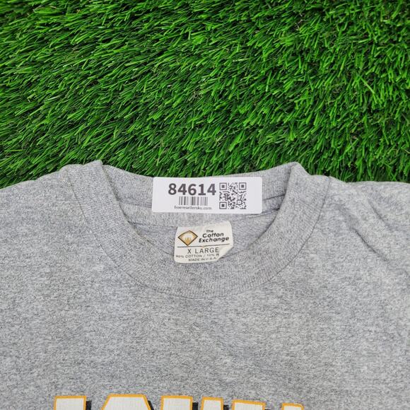 Vintage 90s Iowa Hawkeyes Shirt XL 23x27 Gray Spellout - Picture 6 of 12